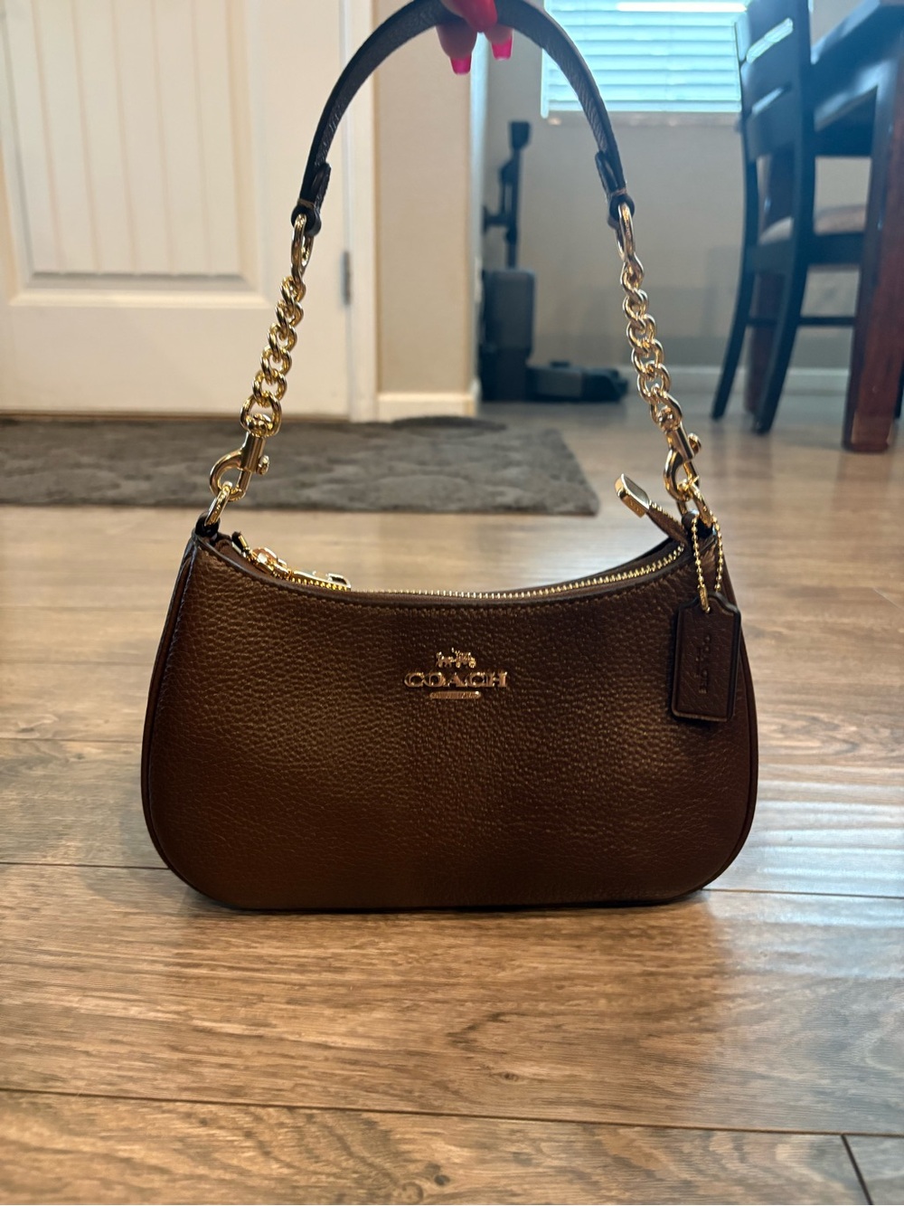 Coach Teri Shoulder Bag- Maple, Gold Hardware